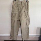 Reel Legends Cargo Pants Men's Medium Beige Fishing Hiking Outdoor Convertible