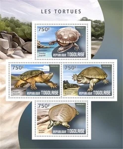 Togo - 2014 Schildkröten auf Briefmarken - 4 Briefmarkenbogen - 20H-1007 - Bild 1 von 1