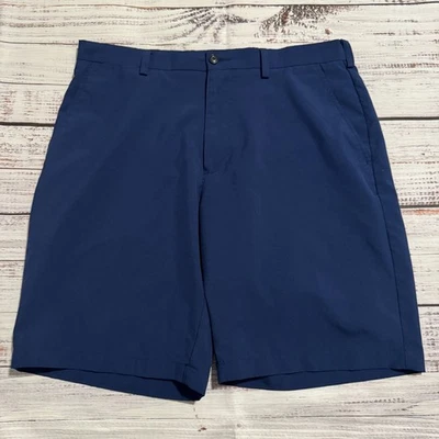Pantalones cortos de golf PGA Tour elásticos delanteros planos azules para hombre talla 34x9,5 Foto 1 de 4