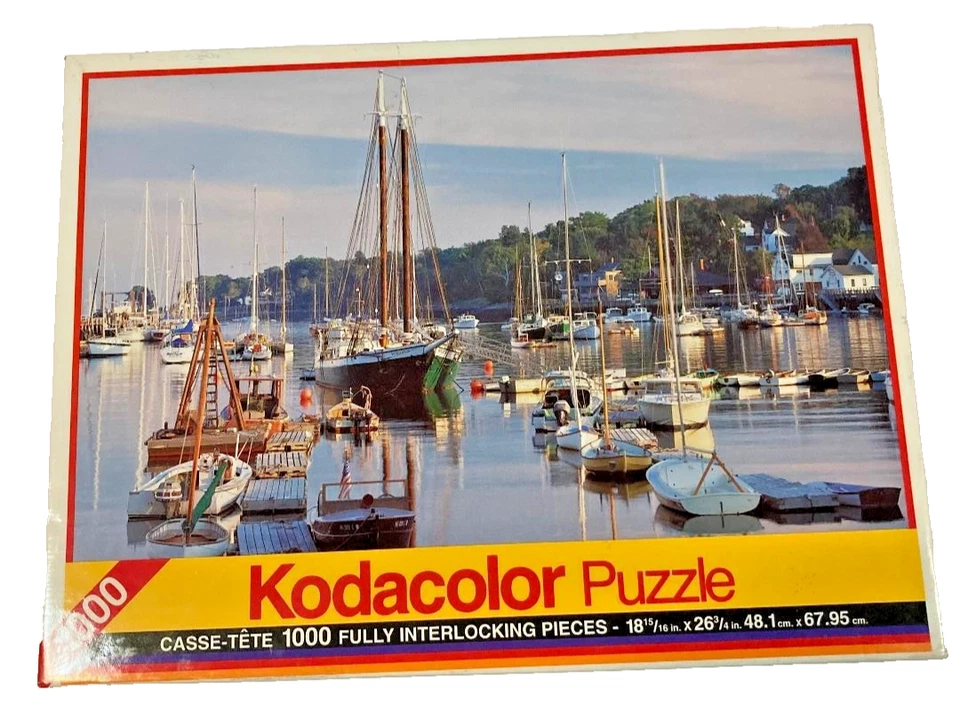 'Harbor Reflected' Kodacolor 1000 Piece Jigsaw Puzzle 1994 Rose Art - Image 1 of 1