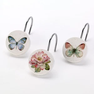 - 12 Stück Duschhaken, Schmetterling inspiriert Badezimmer Dekor (Schmetterling Garten Coll... - Bild 1 von 1