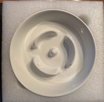 Tazón de alimentación lenta para perros de 1,5 tazas para cachorros, comida lenta para perros y gatos blanco Foto 1 de 3