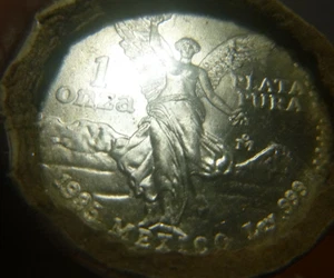 1985 Mexican Libertad Rolle mit 20 Münzen 1 Oz Bank versiegelt .999 Silber ungeöffnet - Bild 1 von 7