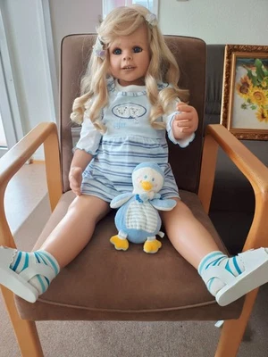 Sehr Schöne Künstlerpuppe 80 Cm Sammlerpuppe - Bild 1 von 3