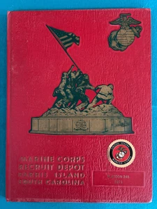 1971 Marine Corps Recruit Depot Year Book Parris Island Platoon 245 USMC - Picture 1 of 2