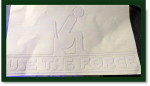 Star Wars - USE THE FORCE decal, white - 6.5" x 3.5" - make your own decor - Picture 1 of 6