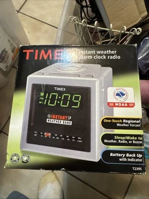 Timex T239S Instant Weather Band Alarm Clock AM/FM Radio NIB NOAA Battery Backup - Image 1 of 4