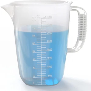 Jarra de medición de 1 galón - Tabla de conversión conveniente, plástico extra grande de 134 oz - Imagen 1 de 12