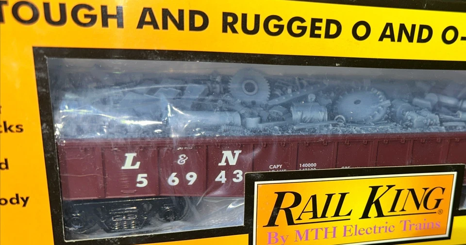 MTH RAIL KING 30-7008 LOUISVILLE & NASHVILLE Gondola w/ Junk Load O-Gauge L&N - Image 1 of 4