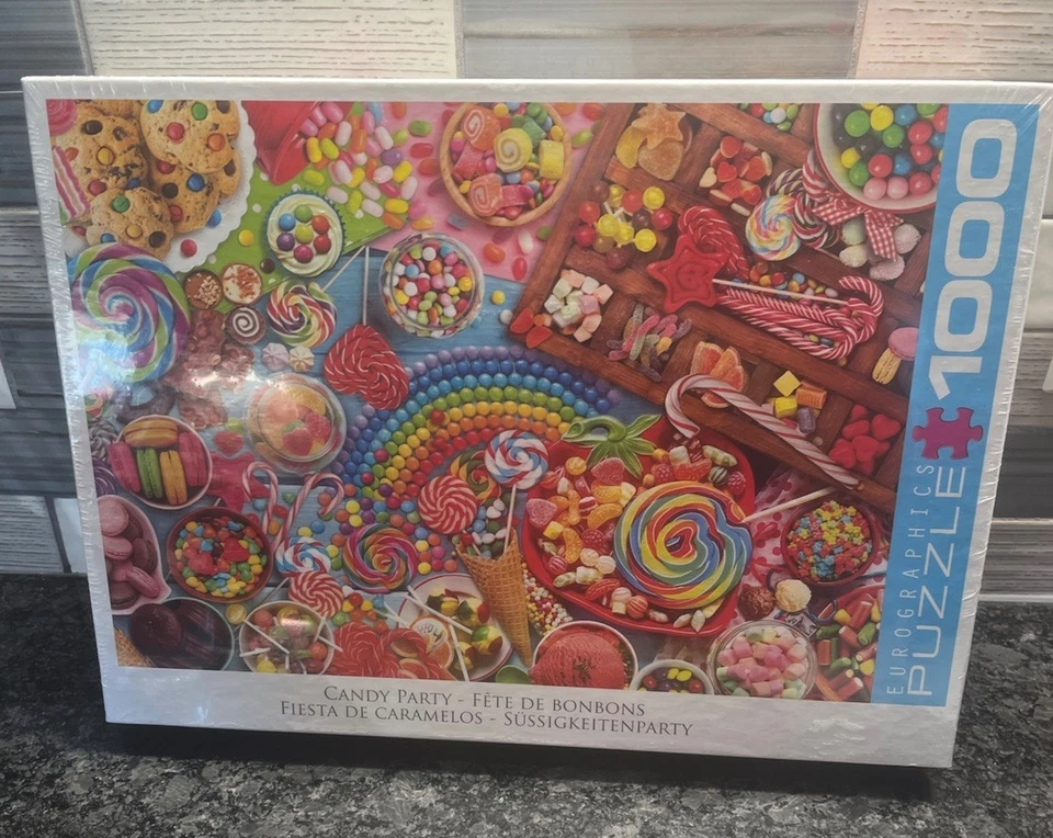 Eurographics 1000 Piece Candy Party Jigsaw Puzzle Brand New SEALED - Image 1 of 4