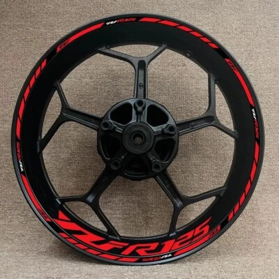 YZF R125 Motorcycle Wheel Decals Rim Tickers laminated Tripes For Yamaha YZFR125 - Image 1 of 4