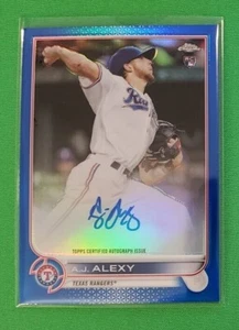 2022 Topps Chrome A.J. Alexy Blue Refractor Auto /150 Rangers - Picture 1 of 2