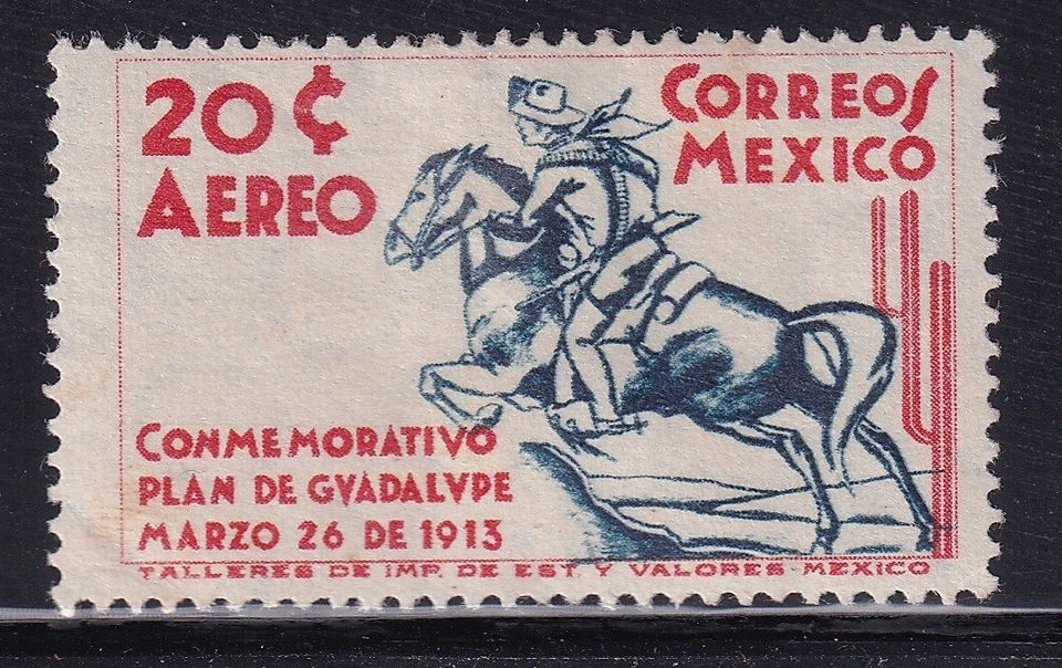 ucv06 México 1938 Plan de Guadalupe jinete Sc#C82 Mc#746 Foto 1 de 1