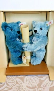 STEIFF 1996 de colección edición limitada Forever Friends azul 23 Mohair oso de peluche - Imagen 1 de 5