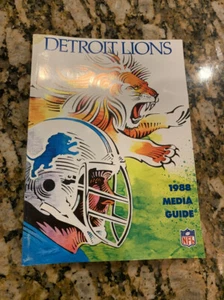 1988 Detroit Lions NFL guía de medios de fútbol raro recuerdos vintage - Imagen 1 de 6