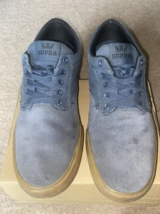 Men’s Supra Chino Skater Trainer Size 10, Navy Blue, Part Suede - Picture 1 of 5