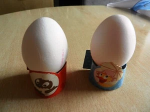 2 Eierbecher DDR Kultfigur Pittiplatsch Schnattchen Sandmännchen vom Abendgruß - Bild 1 von 2