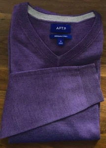 Aptartment 9 Cotton V-neck Sweater, Purple, Size XL, Pre-owned - Picture 1 of 1