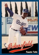 1991 Bakersfield Dodgers Cal League #3 Fausto Tatis Dominican Republic DR Card