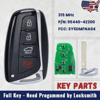 95440-4Z200 para Hyundai Santa Fe 2013 2014 2015 2016 - 2018 mando a distancia inteligente llavero Foto 1 de 4