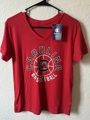 Women's Champion Garnet South Carolina Gamecocks Medium V-Neck T-Shirt NEW NWT - Image 1 of 4