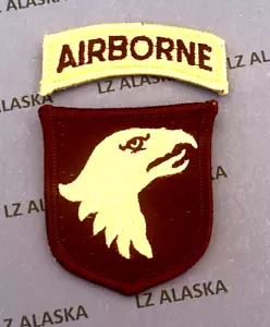 U.S. Army 101st AIRBORNE DIVISION SSI mit Tab Reverse 2 Stück DESERT PATCH (USA1) - Bild 1 von 3