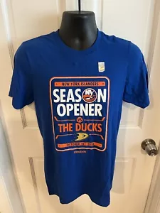 New York Islanders blue Mens Small T Shirt Opening Night 2016 RARE - Picture 1 of 7