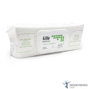 1x Lille Healthcare Large Incontinence Wipes - Pack of 80 - 20cm x 22.5cm - Picture 1 of 1