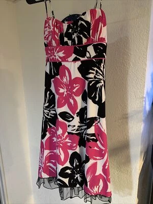 SPEECHLESS Womens Black And Pink Short Body Con Cocktail Dress Juniors M - Image 1 of 4