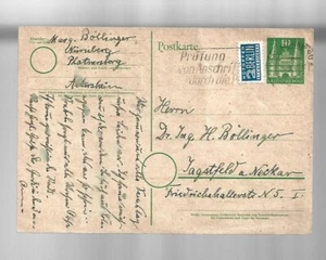 NOTOPFER STEUERMARKE DEUTSCHE POST POSTKARTE ENTERO POSTAL - Imagen 1 de 2