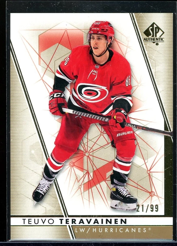 2022-23 SP Authentic Limited Gold #65 Teuvo Teravainen 21/99 - Image 1 of 2