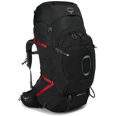Osprey Aether Plus 100L Rucksack Herren-Trekkingrucksack Wanderrucksack Schwarz