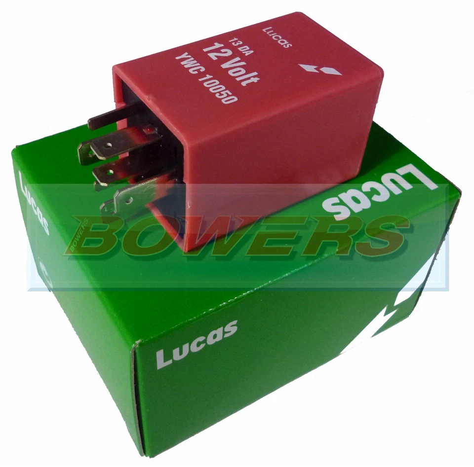 Genuine Lucas YWC10050 13DA 12v Classic Mini Land Rover Pink Dim Dip 7 Pin Relay - Image 1 of 1