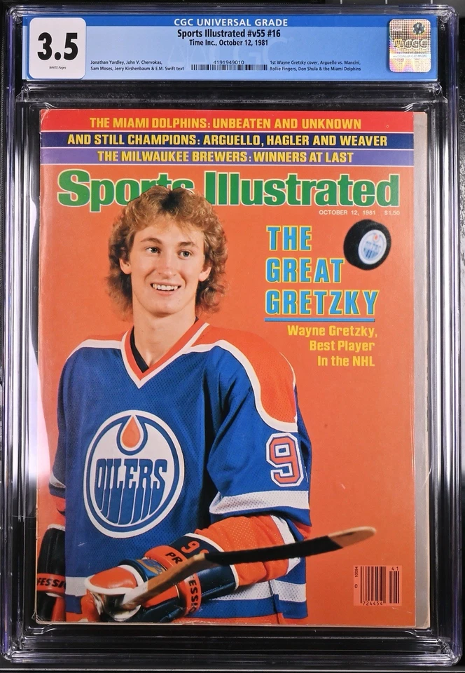 1981 Sports Illustrated Wayne Gretzky Newsstand CGC 3.5 First Cover FC 1st - Image 1 of 3