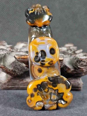 Chinese " Ru YI " Carved Natural Agate Statue Pendant - Image 1 of 4
