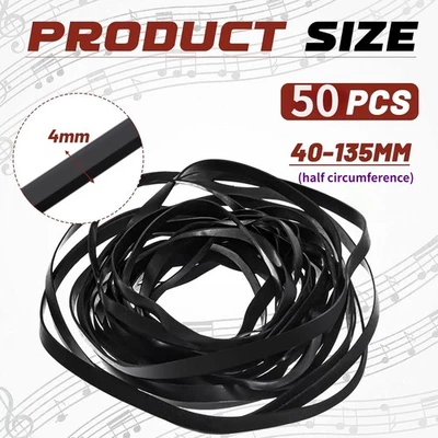 50x 4mm 40-135mm Correa de transmisión Correa para Cassette Deck Cassette Tape Deck Belt - Imagen 1 de 4