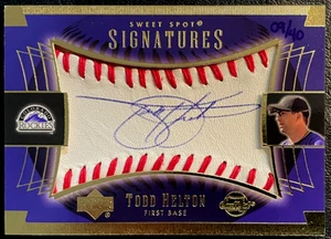 2003 UD Sweet Spot Signatures Todd Helton #TH-AU Autograph #09/40! Rockies HOF - Picture 1 of 2