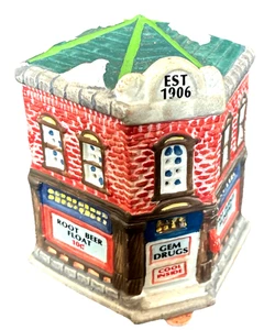 Miniature American Landmarks Collection Christmas Village 1994 Corner Drug Store - Picture 1 of 6