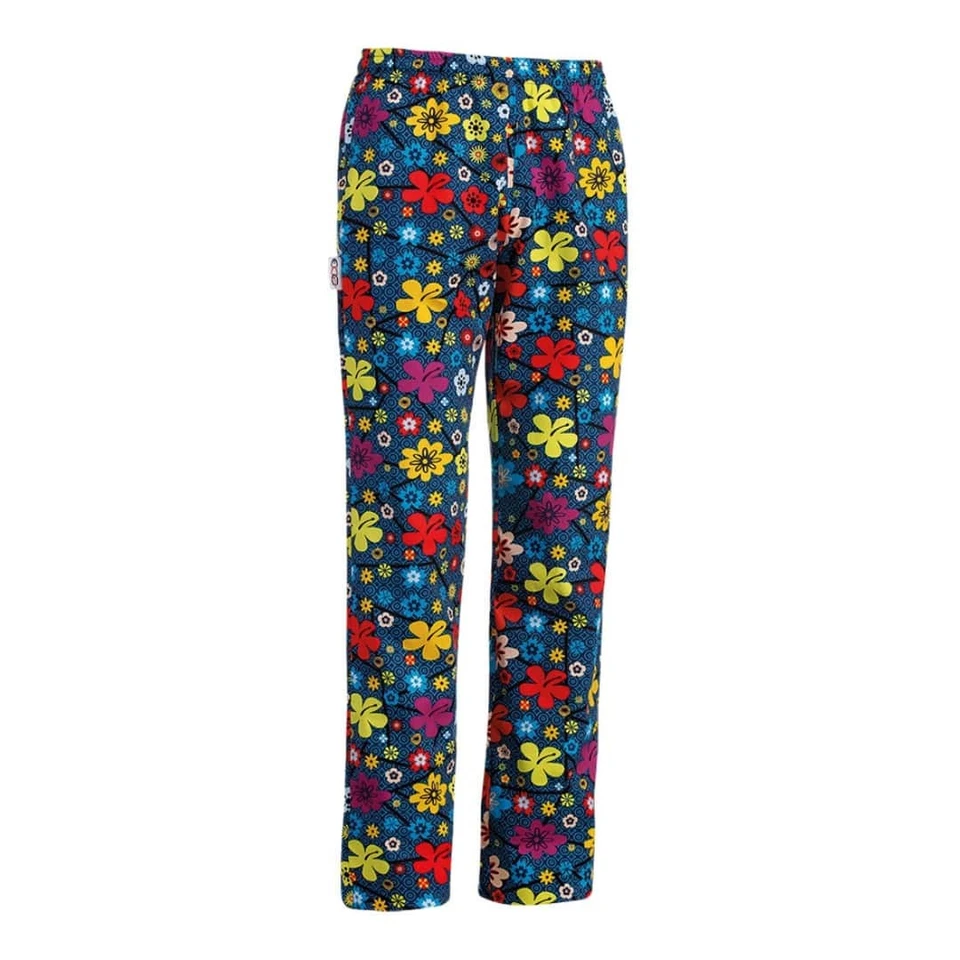 Pantalone Cuoco Coulisse Daisy Blu con Elastico - Egochef - Pizzaiolo - Immagine 1 di 1