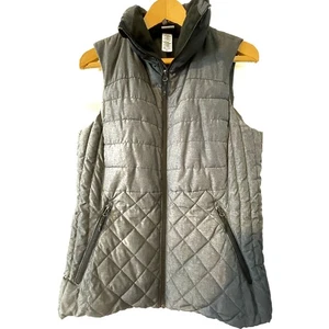 Champion gray puffer vest solid neutral zipper collared lined. Size M. - Picture 1 of 5