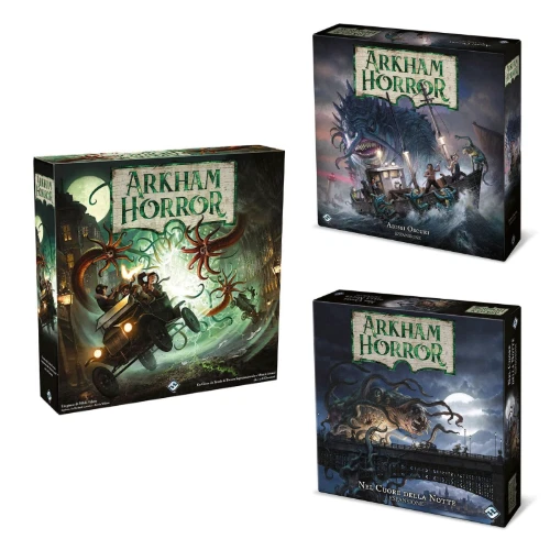 ARKHAM HORROR. GIOCO DA TAVOLO + ESPANSIONI - NUOVO - Immagine 1 di 1