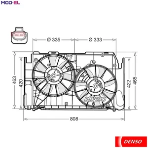 FAN ENGINE COOLING DER50002 FOR TOYOTA RAV/4/III 2AD-FTV/FHV 2.2L 2AZ-FE 2.4L - Picture 1 of 9