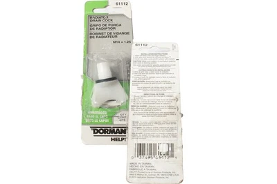 Dorman 9/16in Radiator Drain Cock Fits 1975-1995 Toyota Pickup Part Number 61112 - Изображение 1 из 4