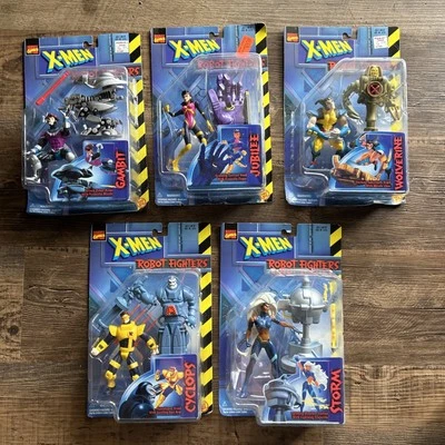 Juego de robots luchadores Toy Biz Marvel Comics X Men Foto 1 de 4