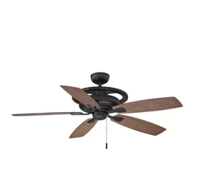 Hampton Bay 52 in. Misting Fan Outdoor Only Natural Iron Ceiling Fan - Picture 1 of 7