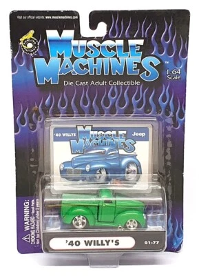 Muscle Machines 1/64 Scale 71161 01-77 - 1940 Willys Truck - Green - Image 1 of 4