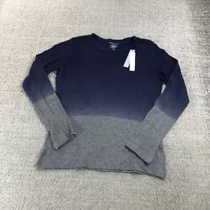Majestic Filatures Shirt Womens Extra Small 1 Cotton Cashmere Ombre Blue Gray - Picture 1 of 11
