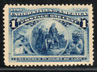 1893 US SC 230 1c Columbian Exposition, Columbus in Sight of Land - XF/Sup MLH