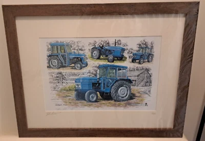 Framed A4 Picture Print Leyland 250 Series Tractors Set 1 Of 250 Ltd Edition - Image 1 of 2