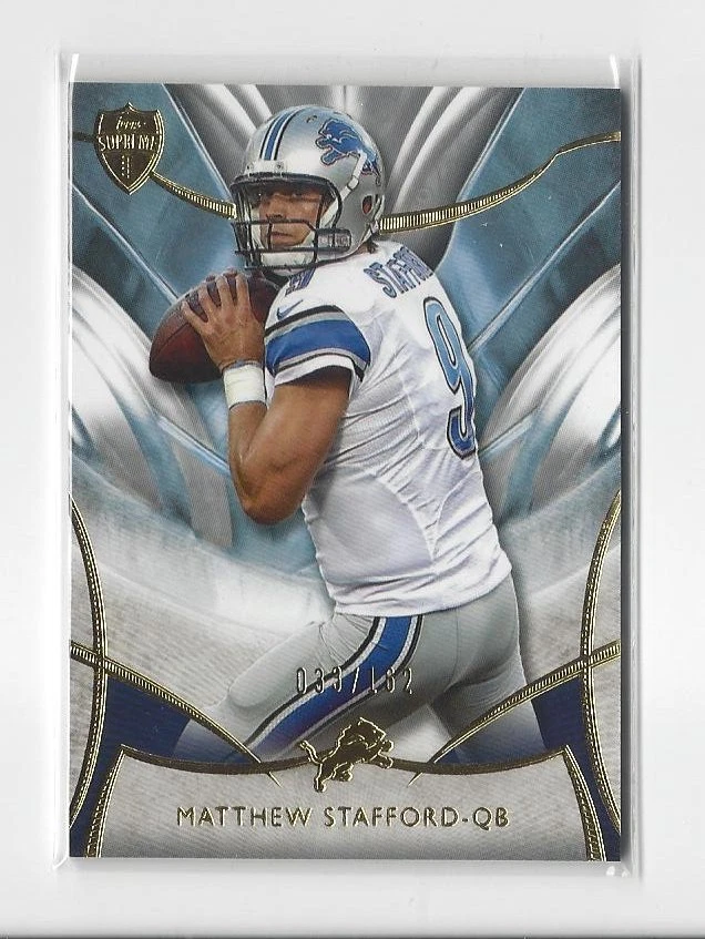 2014 TOPPS SUPREME MATTHEW STAFFORD #d 033/162 DETROIT LIONS - Image 1 of 1